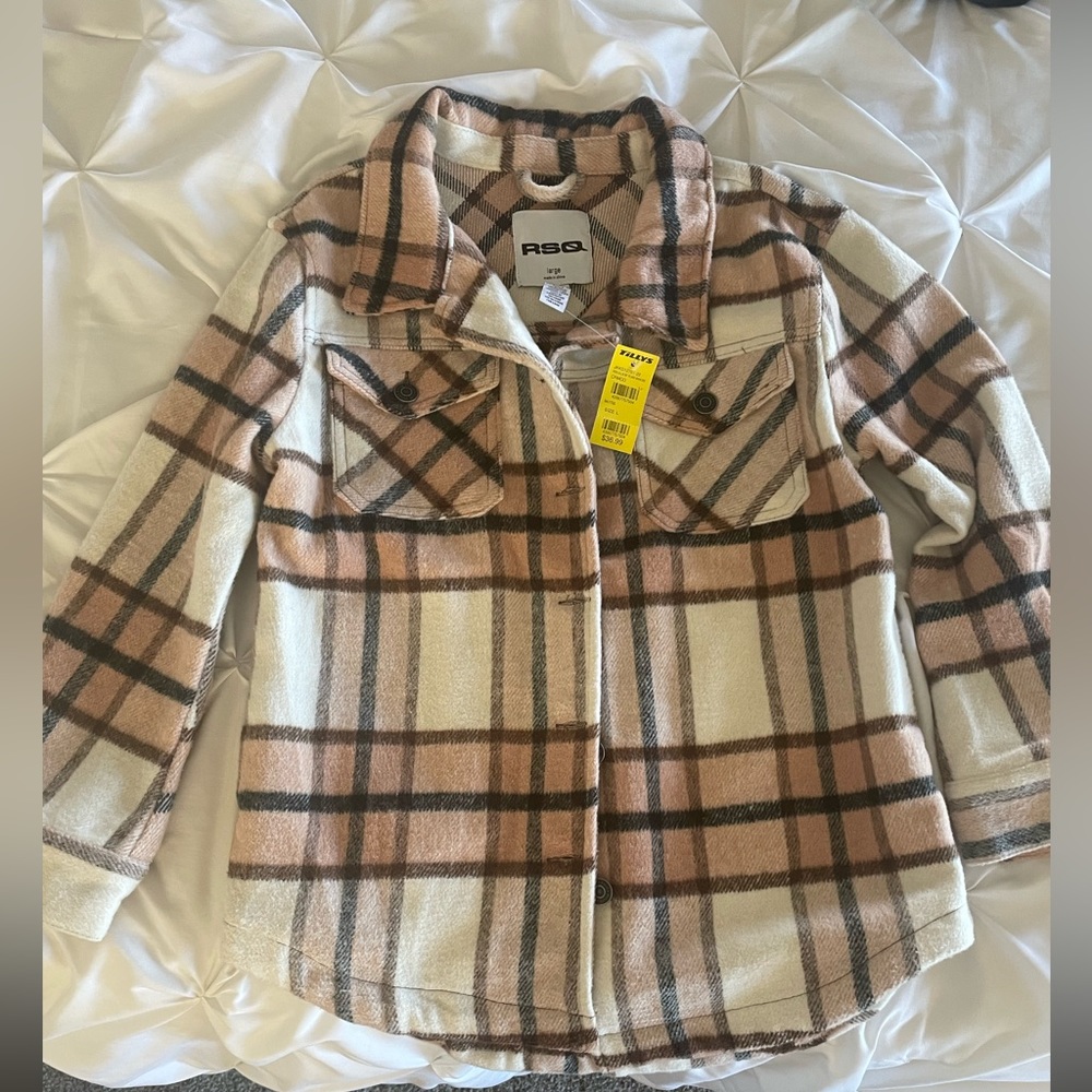 NWT Girls RSQ shaket size large.